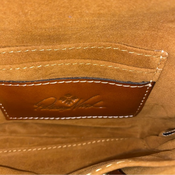 NWOT Patricia Nash Brown Leather Wristlet 8 x 9 - Picture 4 of 7